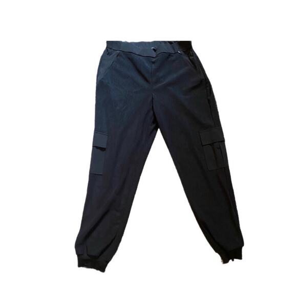 Elle Tahari Joggers Black Mesh Overlay Size L - Picture 1 of 7